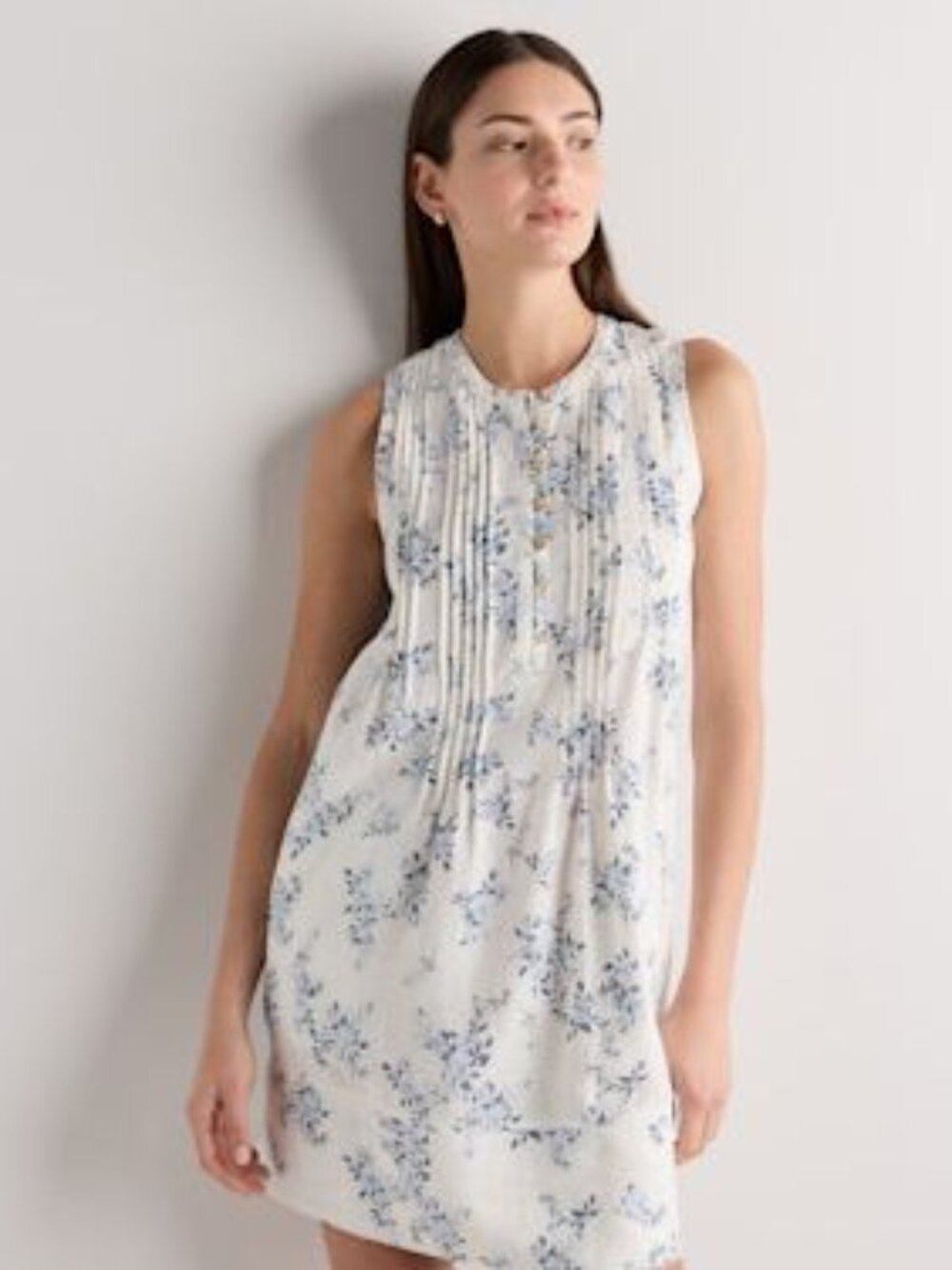 100% European Linen Sleeveless Swing Dress